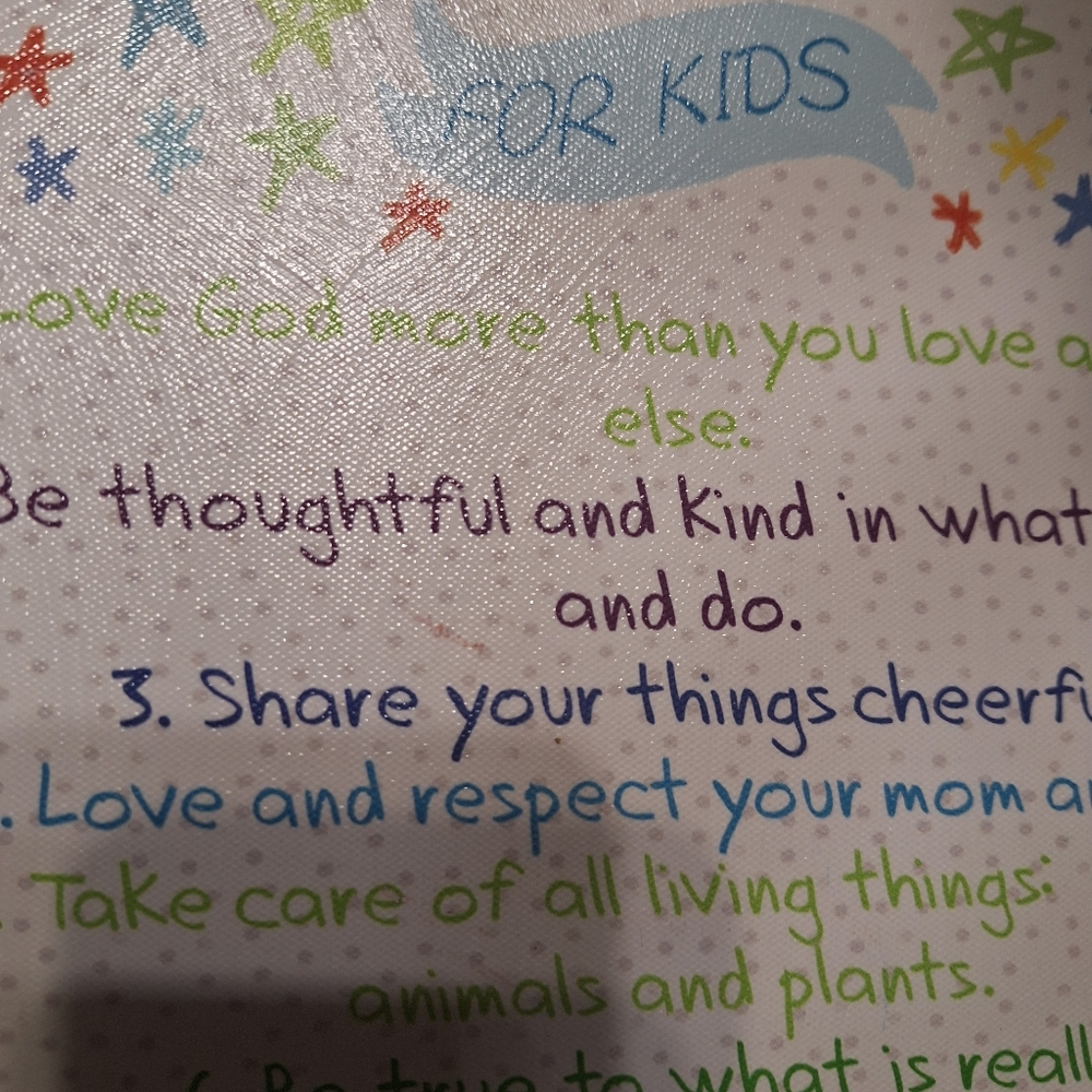 The 10 Commandments for kids Wall Decor - Picture 10 of 10